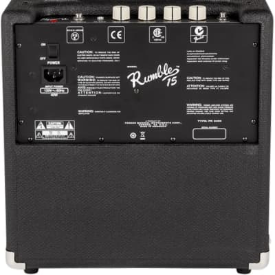 Fender Rumble 15 V3 Bass Amp for Bass Guitar, 15 Watts, with 2-Year Warranty 6 Inch Speaker, with Overdrive Circuit and Mid-Scoop Contour Switch image 2