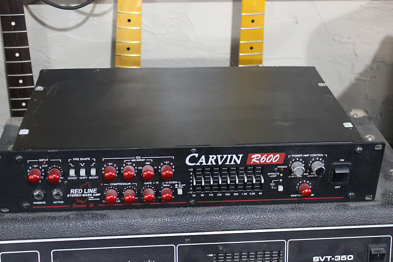Carvin R600 /600 Watt Bass Amp Rack Mount. (Stereo) Reverb
