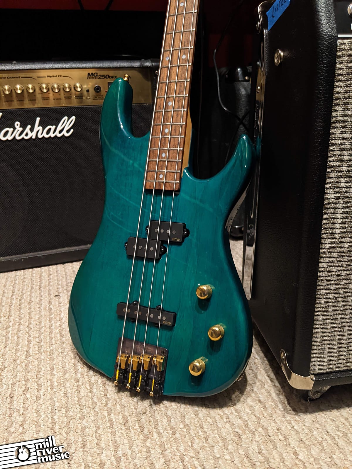 Valley Arts USA California Pro Electric Bass Translucent Green 1990s w/ HSC