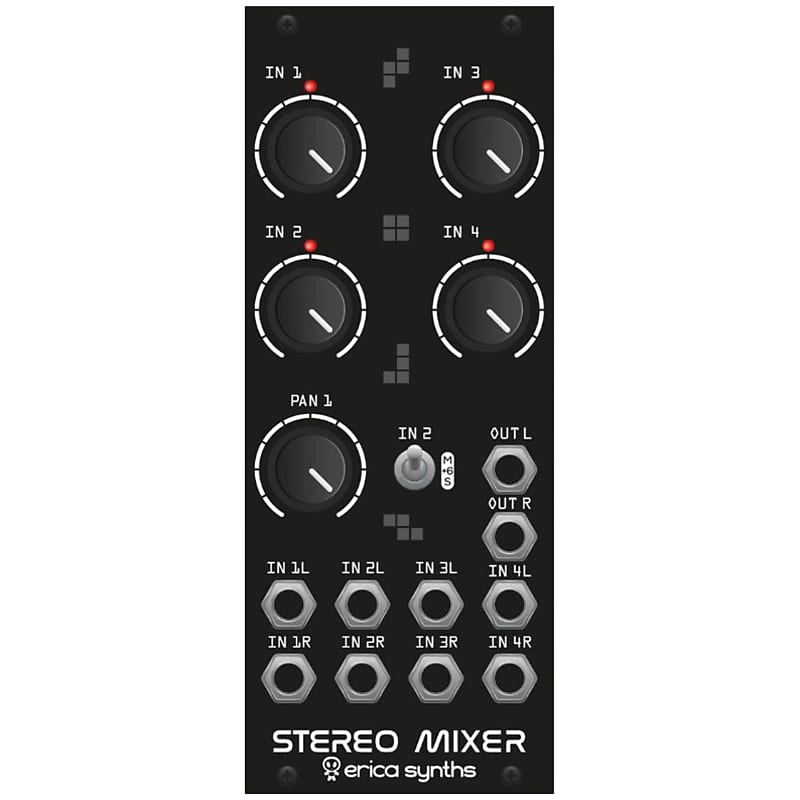 Erica Synths Drum Stereo Mixer Mixer Modular Synthesizer Reverb