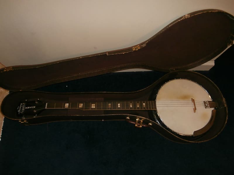 Vintage 1950's Harmony Roy Smeck 5-String Banjo Project w/ Original Case! image 1