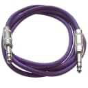 SEISMIC AUDIO - Purple 1/4" TRS 6' Patch Cable  Effects