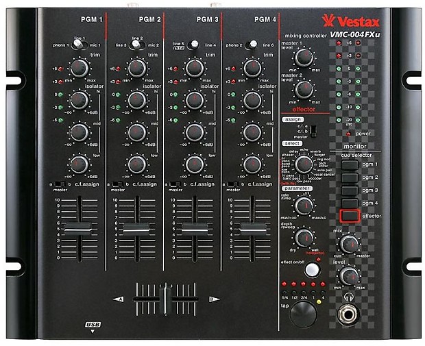 Vestax VMC-004XLu TUB 4-Channel DJ Mixer (Ex-Display 1 left