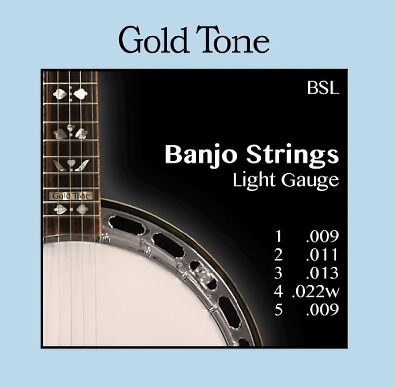 Cordes Banjo 5 cordes - Light - Gold Tone BSL | Reverb