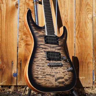 ESP USA Horizon-II See Thru Black Sunburst  6-String Electric Guitar w/  Tolex Hard Case (2022) image 4