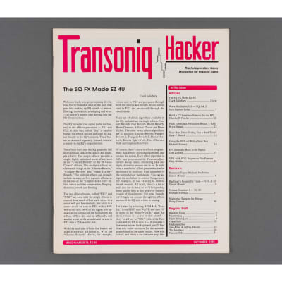 Transoniq Hacker Ensoniq User's Newsletter Issue #78