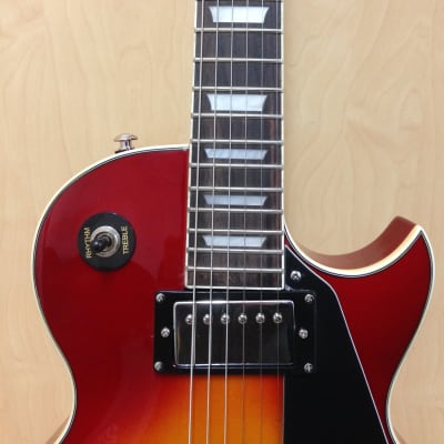 Haze 239 CS Semi-Hollow Body Electric Guitar,Cherry Sunburst+Free Gig Bag,Picks image 8