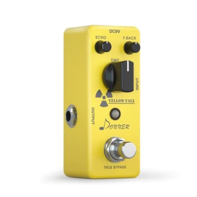 Donner EC748 Yellow Fall Delay Effect Pedal for sale