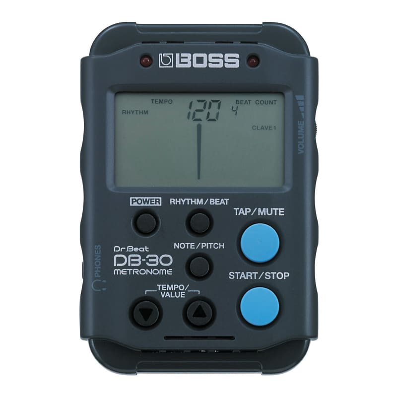 BOSS DB-30 Dr. Beat Portable Rugged Built Nine Rhythm Types and 24 Beat Variations Large LCD Metronome with Headphones Jack and Auto Power Off Function image 1