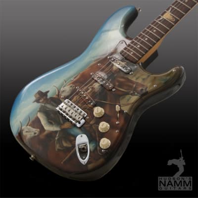 2011 Fender Custom Cowboy & Cattle Strat NOS Todd Krause Masterbuilt Hand Painted by Dan Lawrence NEW! image 5