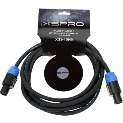 XSPRO 10' 14 AWG Twist Lock Speaker Cable image 1
