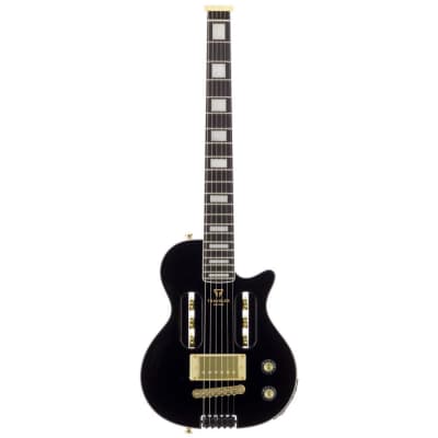 Traveler Guitar EG-1 Custom Black Travel Electric Guitar & Case for sale