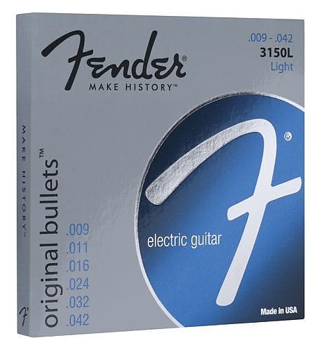Fender 3150 Original Bullets Pure Nickel Electric Guitar Strings Gauges .009 -.042 image 1