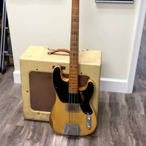 Fender  Precision Bass with matching Tweed Bassman amp Set 1951 See Thru Blonde image 25