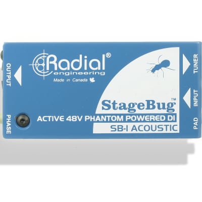 Radial StageBug SB-1 Active 48V Phantom Powered 1 Channel Instrument Direct Box with Polarity Switch image 2