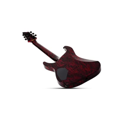 Schecter C-1 Silver Mountain Electric Guitar (Blood Moon) Bundle with Hard Shell Protective Carrying Case image 6