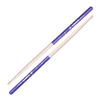 Zildjian 5A Wood Tip Purple Dip Drumsticks, #Z5ADP image 1