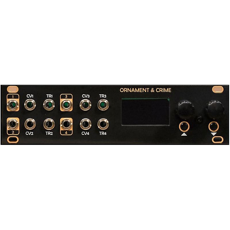 After Later Audio uO_C 1U Micro Ornament & Crime Module - Black and Gold image 1