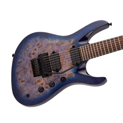 Jackson Pro Series Signature Chris Broderick Soloist 7P Elec Guitar, Laurel FB, Transparent Blue image 6