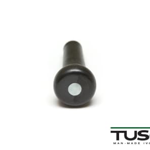 Graph Tech Tusq End Pin Black with Mother of Pearl Inlay image 2