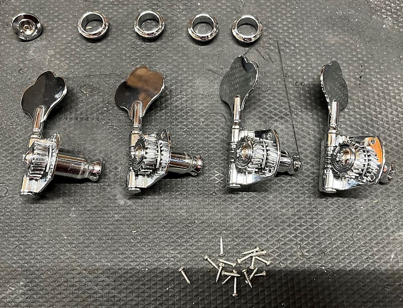 Squier P Bass Tuning Machines, Chrome USED Reverb