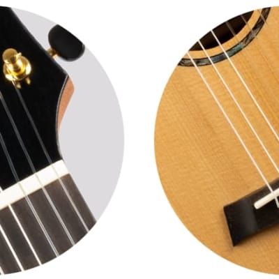 Flight GUT850 Guitarlele New - mahogany body and a solid spruce top image 6