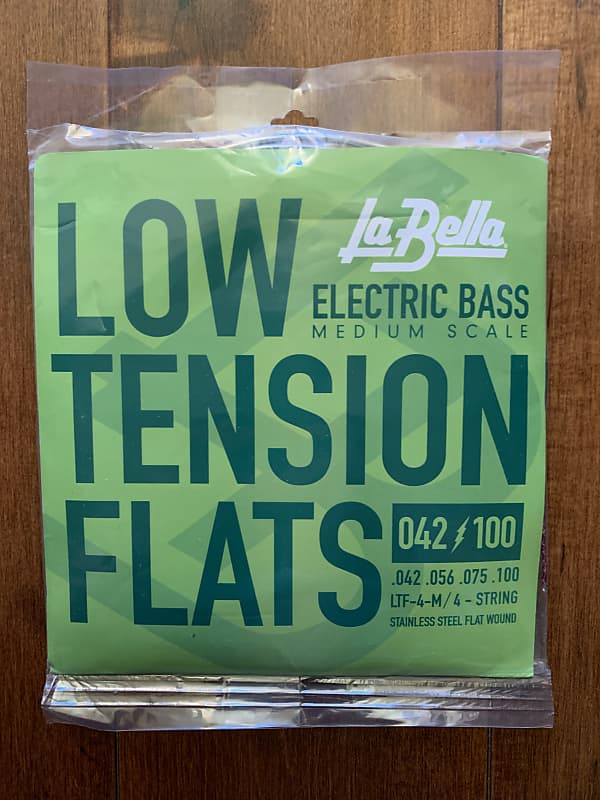 LaBella Low Tension Flats LT4M Bass Strings (Medium Scale, Reverb