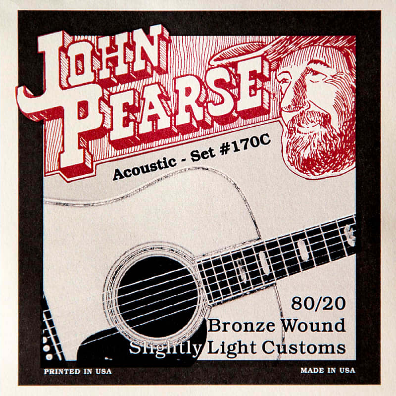 Cuerdas Acústica John Pearse 170C 80/20 Bronze Slightly Light 11-52 image 1