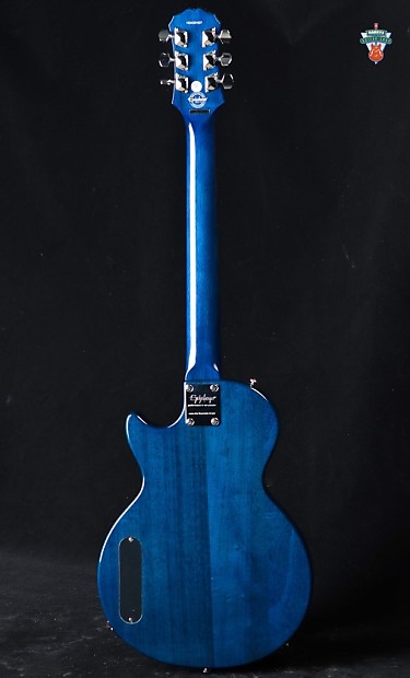 ギター Epiphone Les Paul Junior Blue Burst Epiphone Limited Edition LP Junior Transparent Blue