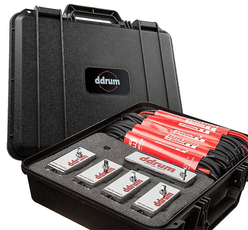 ddrum DDR16-CE Chrome Elite Tour Trigger Pack (5pc) with Cables & Case image 1