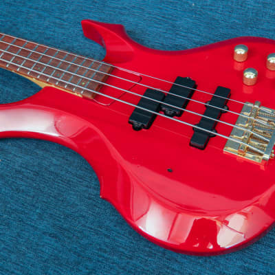 Grass Roots G-FR-58B Forest Bass 1998 See Thru Red | Reverb