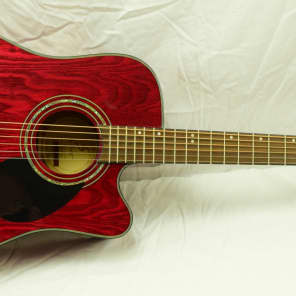 Samick D4CE TR Acoustic/Electric Guitar Beautiful Trans Red Finish w/included Accessories image 1