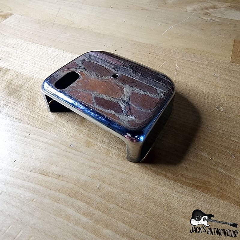 Teisco / Matsumoku Clamshell Bridge Cover (1960s, Chrome) Reverb