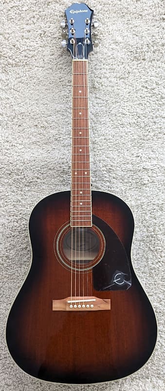 Epiphone J-45 Studio Acoustic Guitar, Model AJ-220S Mahogany Burst - EA22MBNH1 image 1