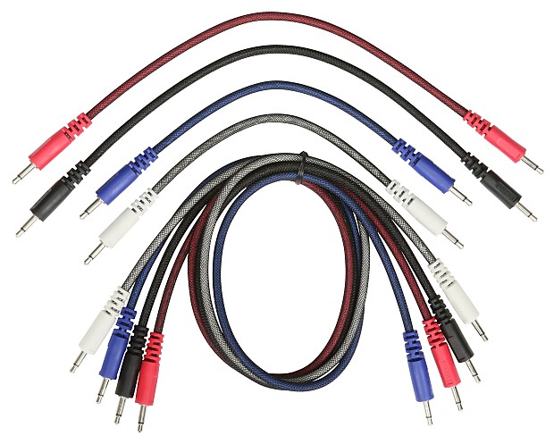 Pig Hog PPM35-8PK 3.5mm TS Mono Patch Cables - 24/18/12/10" (Pack of 8) image 1