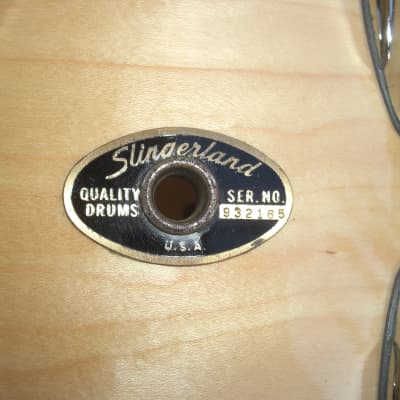 Slingerland 14x8 snare drum 20 lugs, Stick saver hoops 80s/90s - Natural Maple Gloss image 15