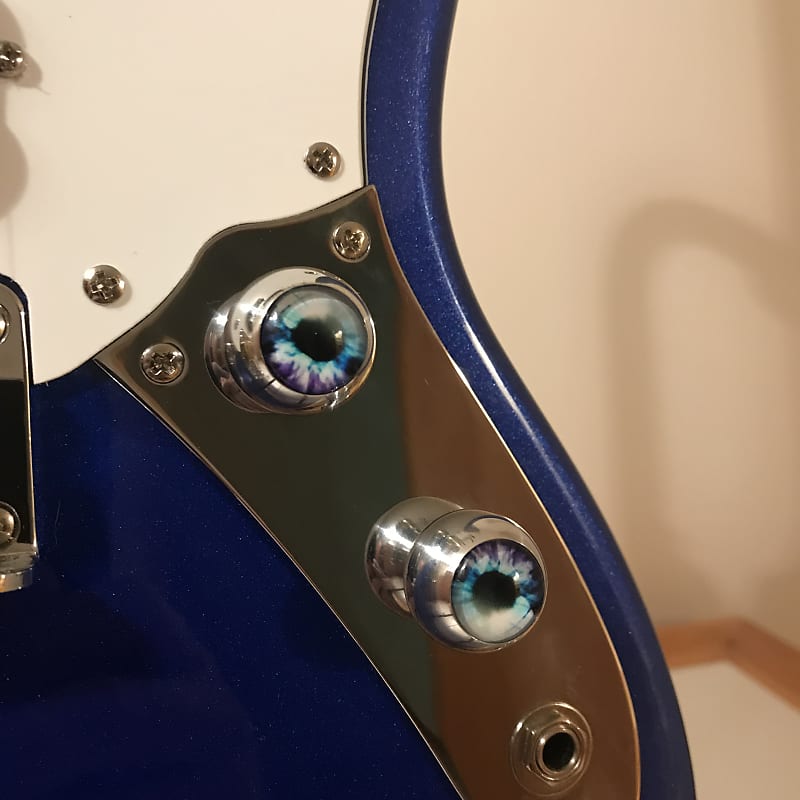 Aluminum / Glass Eyeball Guitar Knob (pair) Reverb