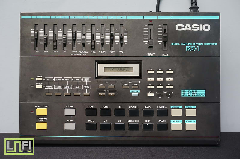 Casio RZ-1 80's LO-FI PCM Digital Sampling Rhythm Composer Drum Machine  240V