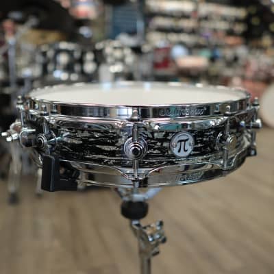 DW Collector's 3.14 x 14" SSC Maple Pi Snare Drum (Black Oyster Glass w/ Chrome Hardware) image 1