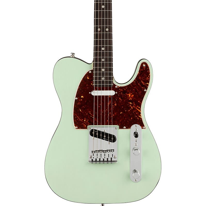 Fender American Ultra Luxe Telecaster, Rosewood Fingerboard, Transparent Surf Green image 1