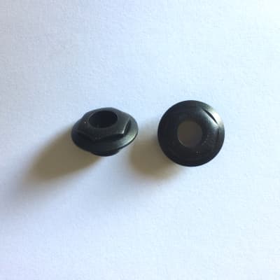 Black plastic nuts for Marshall JMP-1 input jacks (pair) image 1
