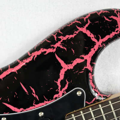 Custom Crackle Painted and Upgraded Fender Squier Affinity Strat With Gig Bag image 9