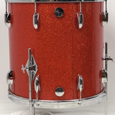 Gretsch 22/13/16" 60's Round Badge Name Band Drum Set - Tangerine Sparkle image 16