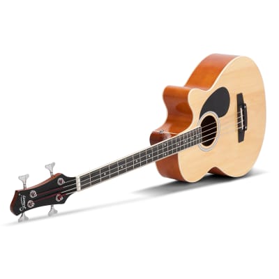 Glarry GMB101 4 string Electric Acoustic Bass Guitar w/ 4-Band Equalizer EQ-7545R 2020s - Burlywood image 19