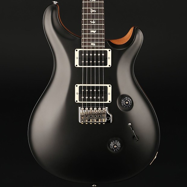 PRS Custom 24 2017 in Black Satin with Pattern Thin Neck, 85/15