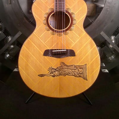 Blueberry Guitar Handmade Acoustic Guitar - Lady Liberty w/ Original Case for sale