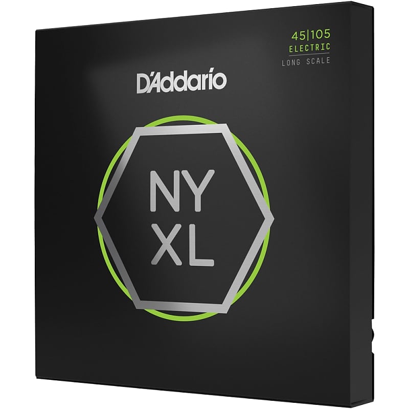D'Addario NYXL45105, Light Top/Med Bottom Bass Strings 45-105 image 1