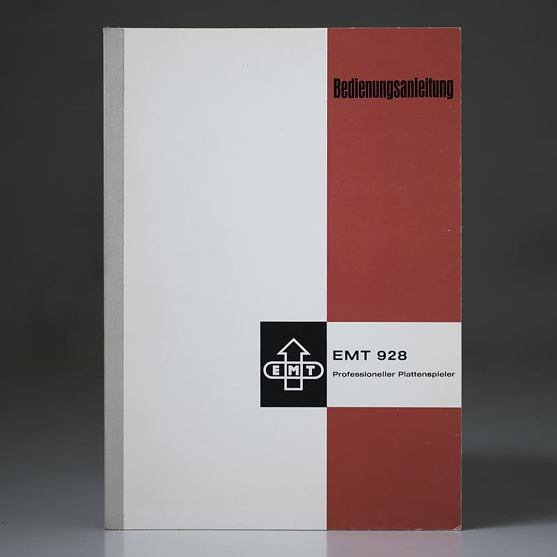 EMT 928 turntable original 28 page user manual in German language.  			