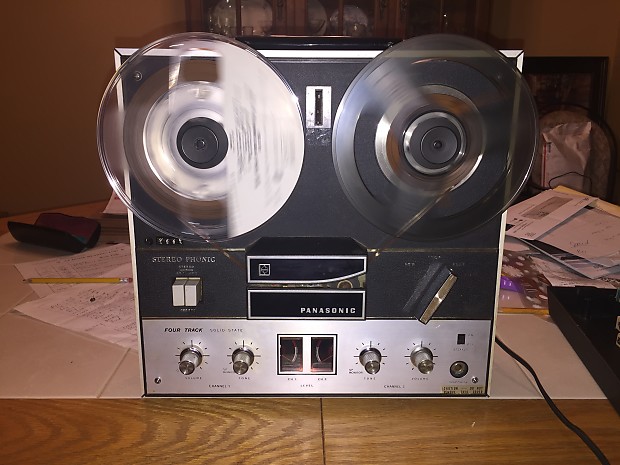 Panasonic reel to reel tape recorder acoustic guitar and 1/4 tape 3 RTR  vintage field recorder 
