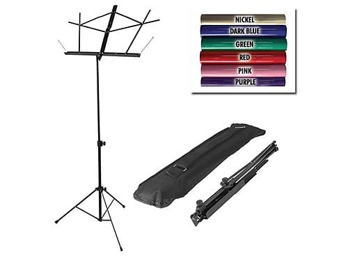 On-Stage SM7122BB Compact Sheet Music Stand with Bag (Pink)(New) image 1